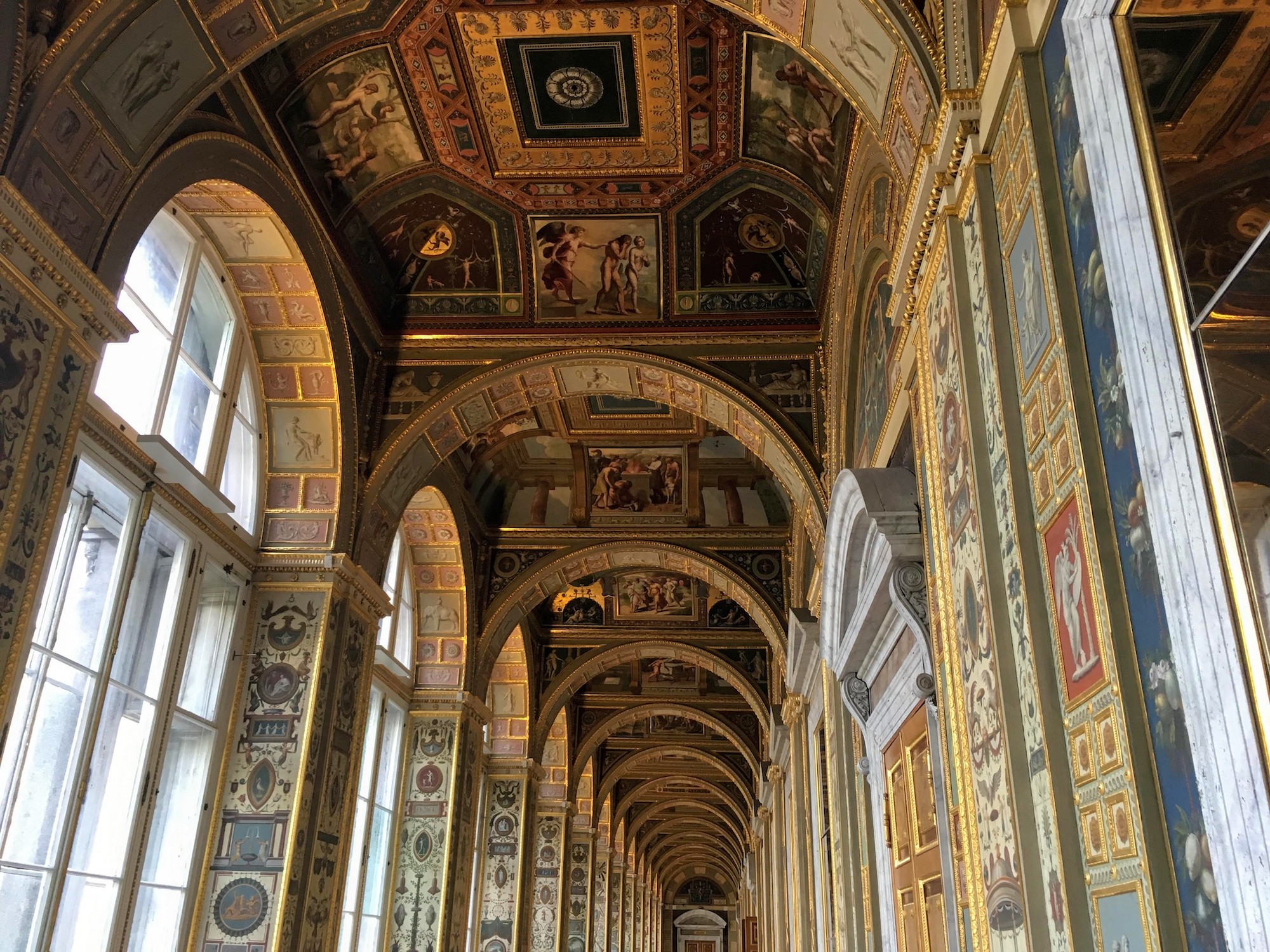 One of countless ornate hallways found in the Hermitage