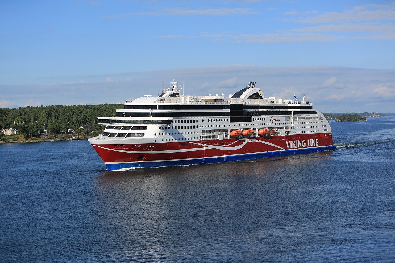 M/S Viking Grace ship on her way to Turku via the Åland Islands.
