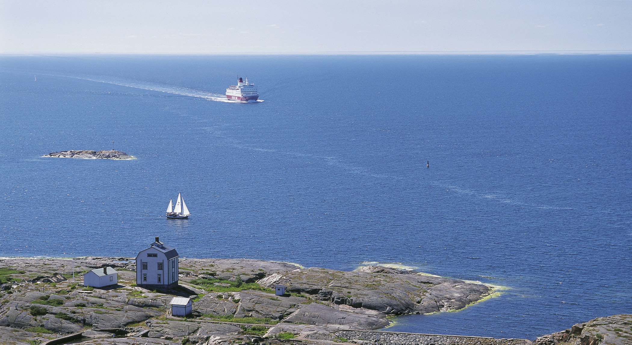 Viking Line ferry approaching Åland islands.